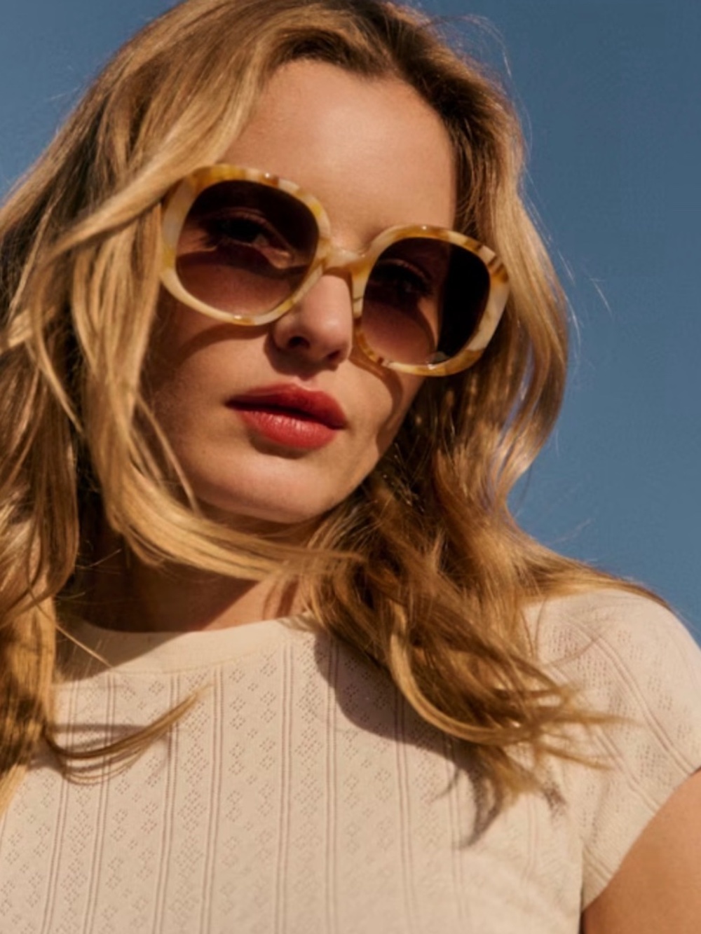 Brand new Sézane Georgia Sunglasses in yellow tortoiseshell